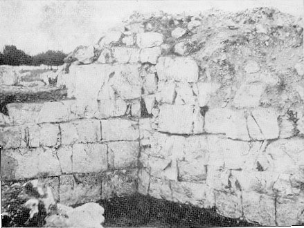 A fragment of the inner side of the ashlar-built wall.